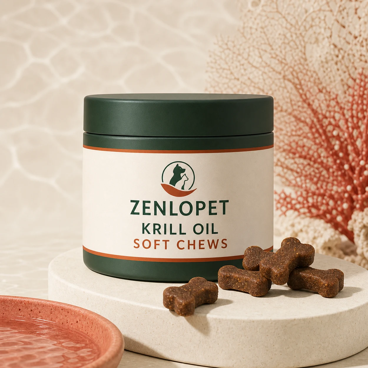 Krill Oil Soft Chew OEM pet supplement concept